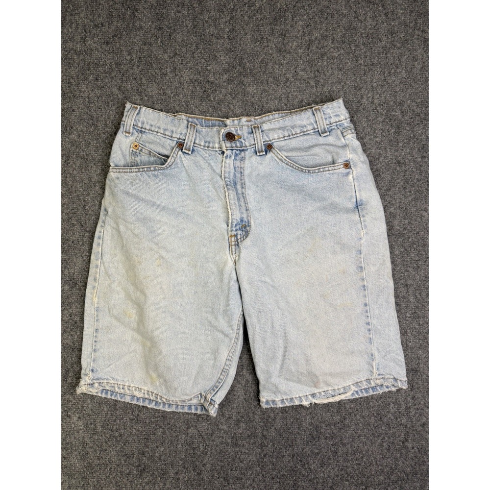 Vintage 1997 Levi's 550 White Tab Denim Shorts *See Info* Size 32 Distressed